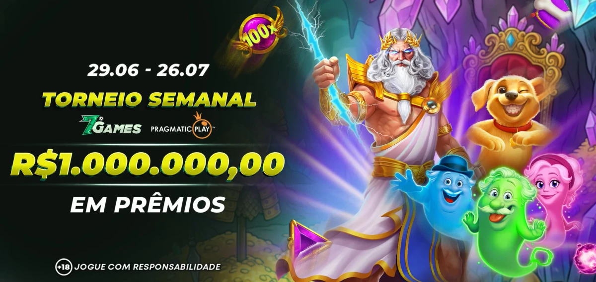 Torneio SEMANAL 7GAMES Pragmatic Play 1.000.000,00 Reais em Premios