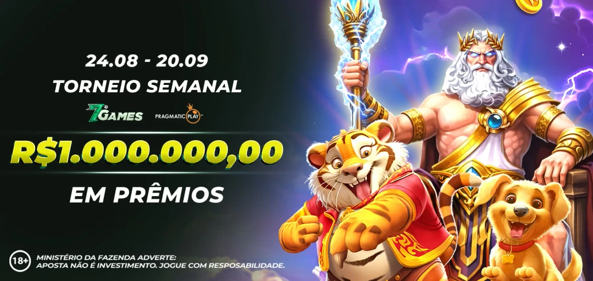 Torneio SEMANAL 7GAMES Pragmatic Play 1.000.000,00 Reais em Premios