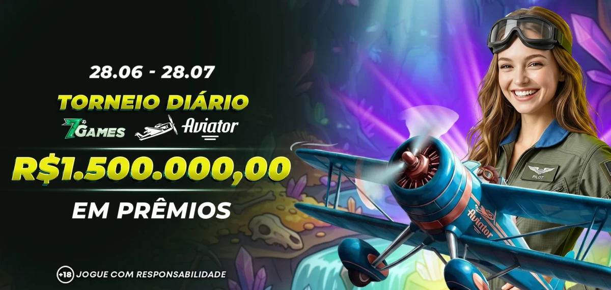 Torneio DIARIO 7Games Aviator 1.500.000,00 Reais em Premios