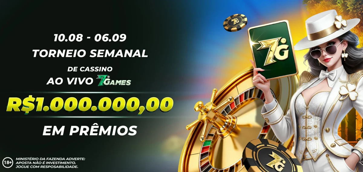 Torneio SEMANAL 7GAMES Cassino Ao Vivo 1.000.000,00 Reais em Premios