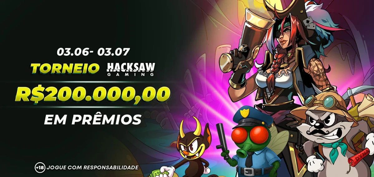 Torneio 7GAMES Hacksaw 200.000,00 Reais em Premios